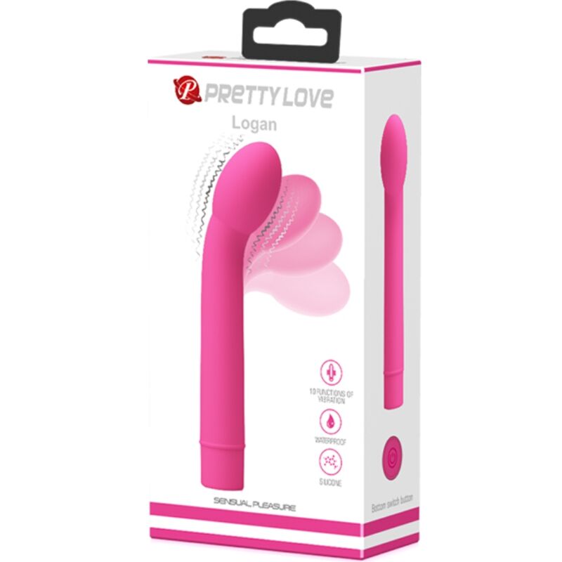 PRETTY LOVE - VIBRATEUR POINT G LOGAN 10 VIBRATIONS ROSE - Sensualia