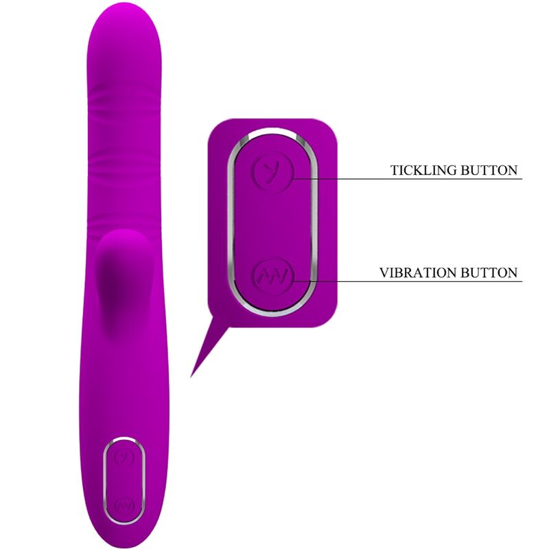 PRETTY LOVE - VIBRATEUR MULTIFONCTION ANGELIQUE + STIMULATEUR DE CLITORIS VIOLET - Sensualia