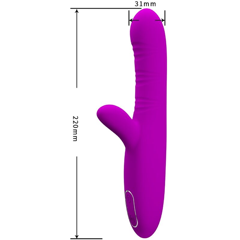 PRETTY LOVE - VIBRATEUR MULTIFONCTION ANGELIQUE + STIMULATEUR DE CLITORIS VIOLET - Sensualia
