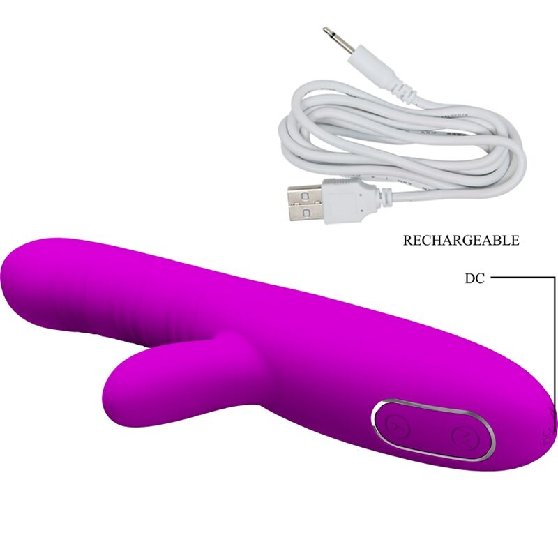PRETTY LOVE - VIBRATEUR MULTIFONCTION ANGELIQUE + STIMULATEUR DE CLITORIS VIOLET - Sensualia