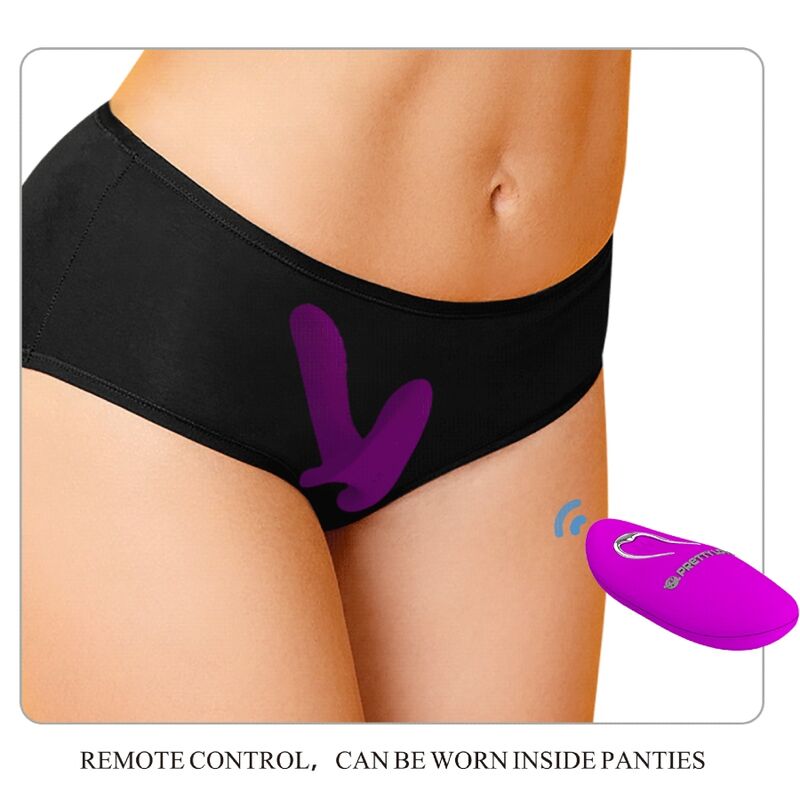 PRETTY LOVE - MASSEUR & VIBRATEUR 12 VIBRATIONS TÉLÉCOMMANDE VIOLET - Sensualia