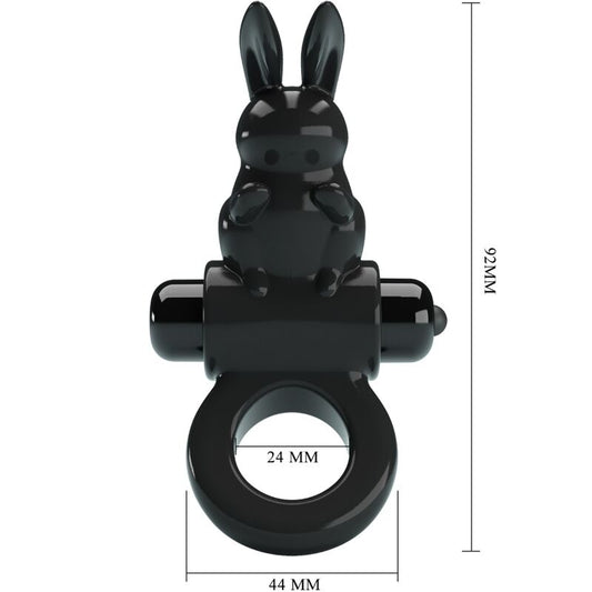 PRETTY LOVE - ANNEAU VIBRATEUR EXCITANT RABBIT 10 VIBRATIONS NOIR - Sensualia
