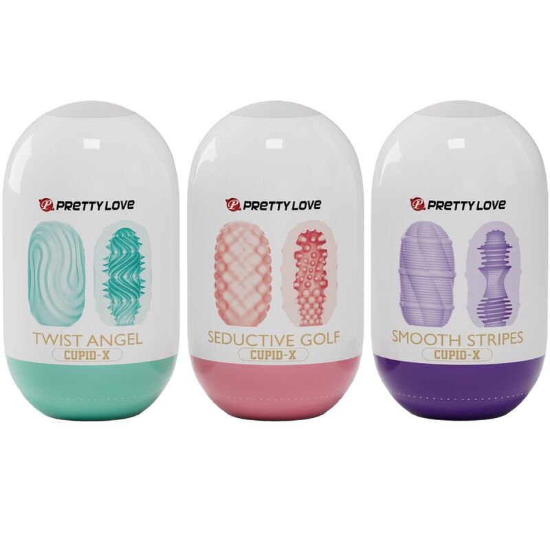 PRETTY LOVE - CUPID X 18 MASTURBATEURS POUR HOMMES DIFFÉRENTES TEXTURES - Sensualia