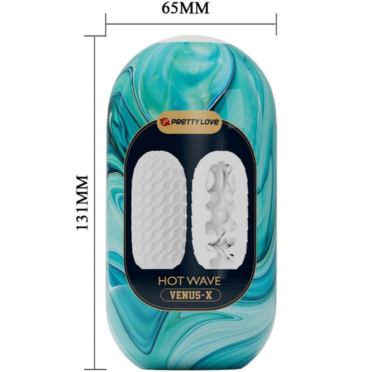 PRETTY LOVE - MASTURBATEUR POUR HOMME EN SILICONE HOT WAVE BLANC - Sensualia