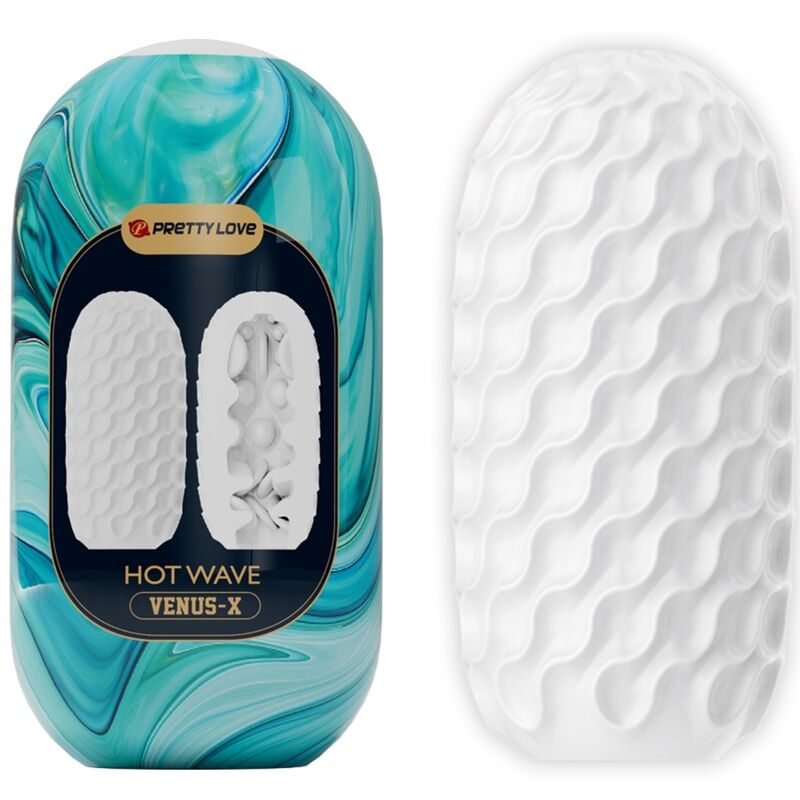PRETTY LOVE - MASTURBATEUR POUR HOMME EN SILICONE HOT WAVE BLANC - Sensualia