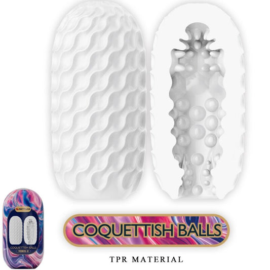 PRETTY LOVE - COQUETTISH BALLS MASTURBATEUR HOMME EN SILICONE BLANC - Sensualia