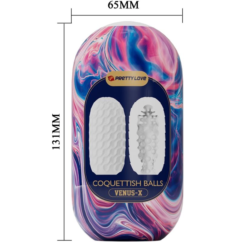 PRETTY LOVE - COQUETTISH BALLS MASTURBATEUR HOMME EN SILICONE BLANC - Sensualia