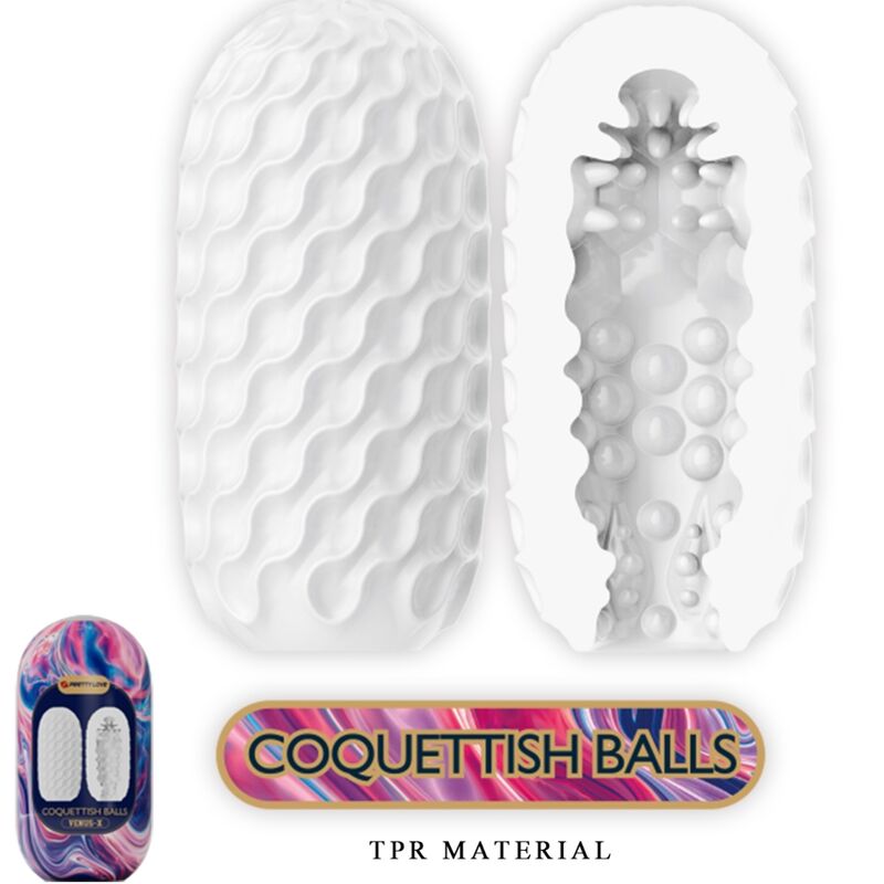 PRETTY LOVE - VENUS X 15 MASTURBATEURS HOMMES EN SILICONE BLANC - Sensualia