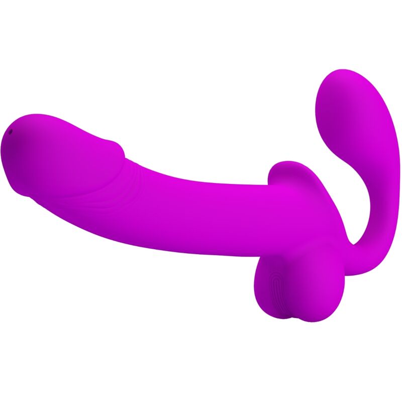 PRETTY LOVE - STIMULATEUR DOUBLE STRAP-ON KELPIE VIOLET - Sensualia