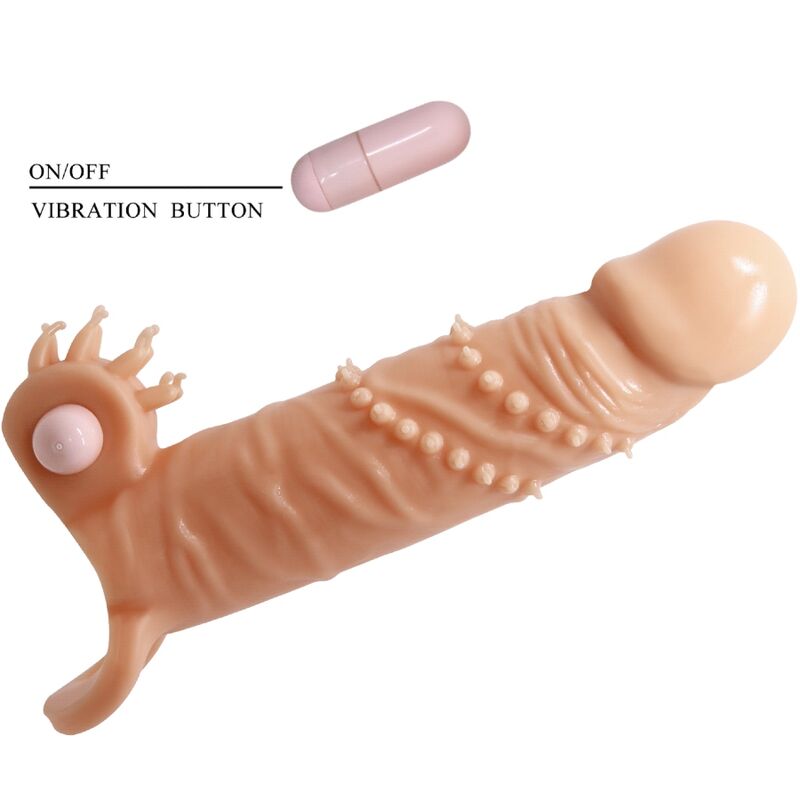 PRETTY LOVE - CONNOR MANCHON DE PÉNIS + STIMULATEUR DE CLITORIS CHAIR - Sensualia