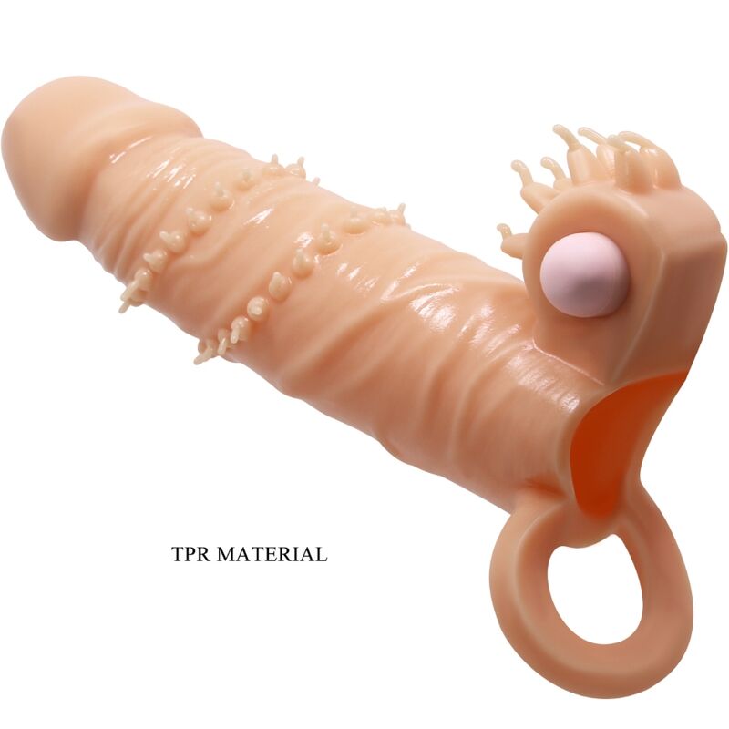 PRETTY LOVE - CONNOR MANCHON DE PÉNIS + STIMULATEUR DE CLITORIS CHAIR - Sensualia