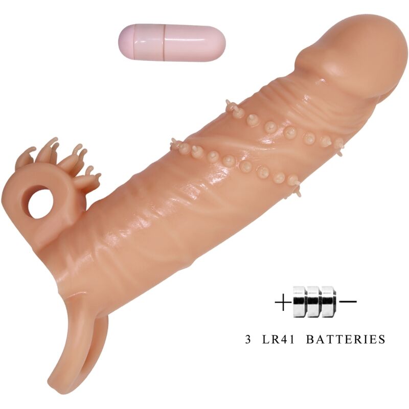 PRETTY LOVE - CONNOR MANCHON DE PÉNIS + STIMULATEUR DE CLITORIS CHAIR - Sensualia