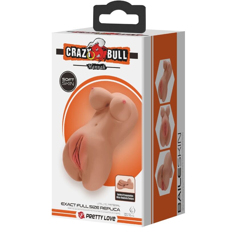CRAZY BULL - HANNAH DOUBLE MASTURBATEUR VAGIN & ANUS MULÂTRE RÉALISTE - Sensualia