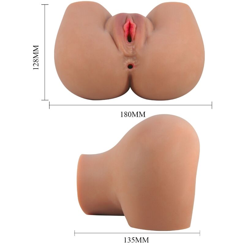 CRAZY BULL - MILA VIBRATEUR FESSE AVEC VAGIN ET ANUS RÉALISTES CONTRÔLE DE LA CHAIR À DISTANCE - Sensualia