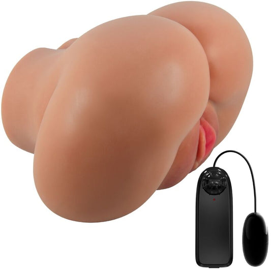 CRAZY BULL - LUNA VIBRATEUR FESSIER AVEC VAGIN ET ANUS RÉALISTES CONTRÔLE DE LA CHAIR À DISTANCE - Sensualia