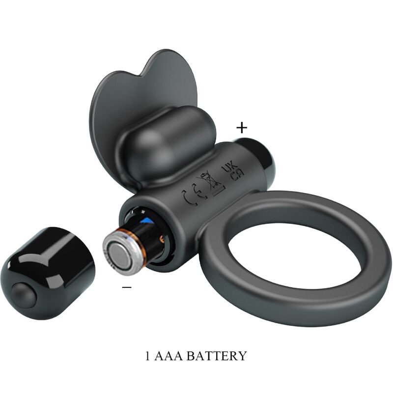 PRETTY LOVE - BAGUE VIBRANTE DEBONAIRE LAPIN 10 VIBRATIONS NOIRE - Sensualia