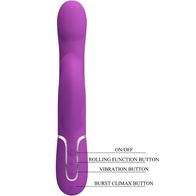 PRETTY LOVE - VIBRATEUR ET STIMULATEUR MULTIFONCTION 4 EN 1 VIOLET - Sensualia