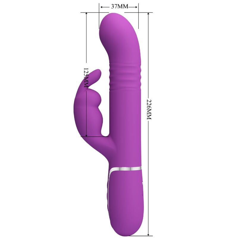 PRETTY LOVE - VIBRATEUR LAPIN MULTIFONCTION COALE 4 EN 1 VIOLET - Sensualia