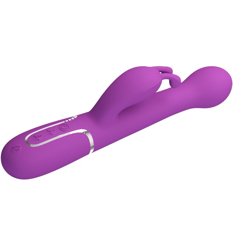 PRETTY LOVE - VIBRATEUR LAPIN MULTIFONCTION 3 EN 1 DEJON VIOLET - Sensualia