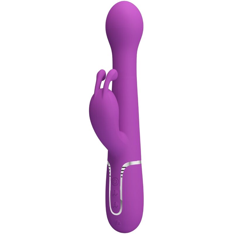 PRETTY LOVE - VIBRATEUR LAPIN MULTIFONCTION 3 EN 1 DEJON VIOLET - Sensualia