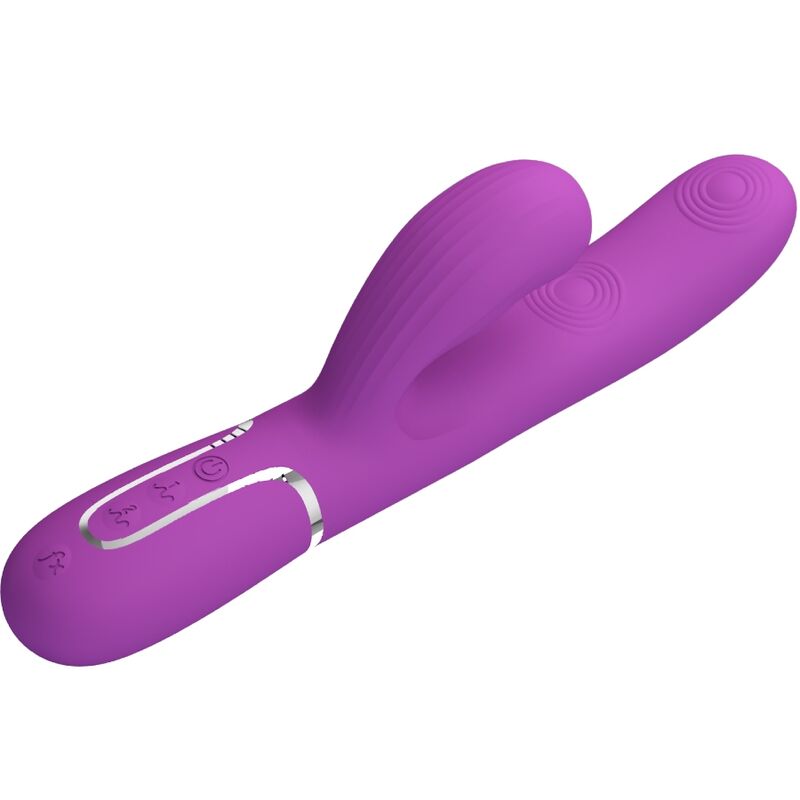 PRETTY LOVE - VIBRATEUR LAPIN MULTIFONCTION 3 EN 1 PERLITA VIOLET - Sensualia