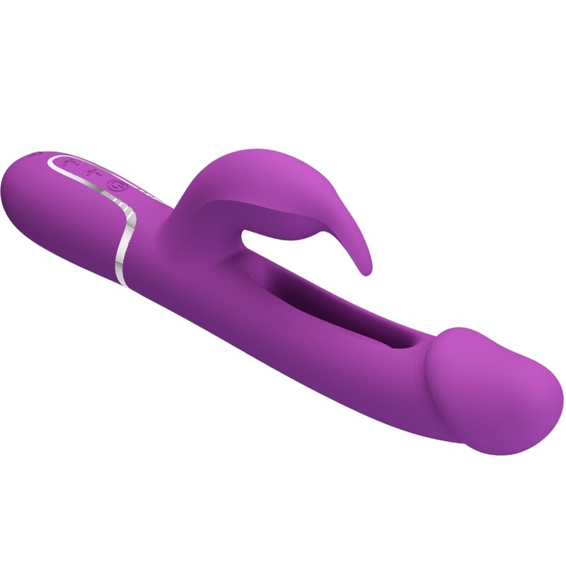 PRETTY LOVE - KAMPAS VIBRATEUR LAPIN MULTIFONCTION 3 EN 1 VIOLET - Sensualia