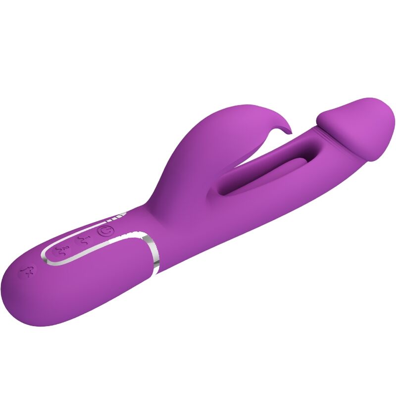 PRETTY LOVE - KAMPAS VIBRATEUR LAPIN MULTIFONCTION 3 EN 1 VIOLET - Sensualia