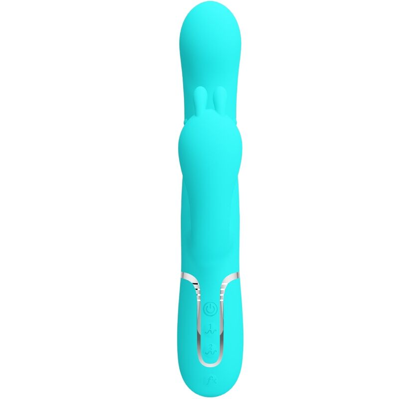 PRETTY LOVE - CAMMY 4 EN 1 VIBRATEUR MULTIFONCTION TRIPPLE RABBIT BLEU - Sensualia