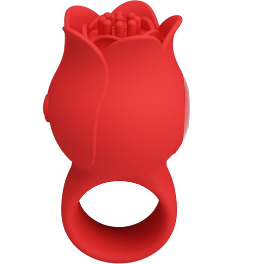 PRETTY LOVE - VIBRATEUR DE DOIGT EN FORME DE JAE ROSE 10 VIBRATIONS ROUGE - Sensualia