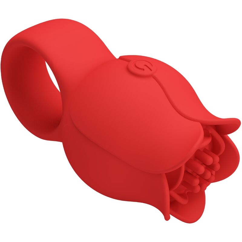 PRETTY LOVE - VIBRATEUR DE DOIGT EN FORME DE JAE ROSE 10 VIBRATIONS ROUGE - Sensualia