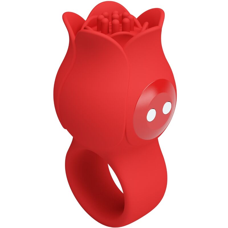 PRETTY LOVE - VIBRATEUR DE DOIGT EN FORME DE JAE ROSE 10 VIBRATIONS ROUGE - Sensualia