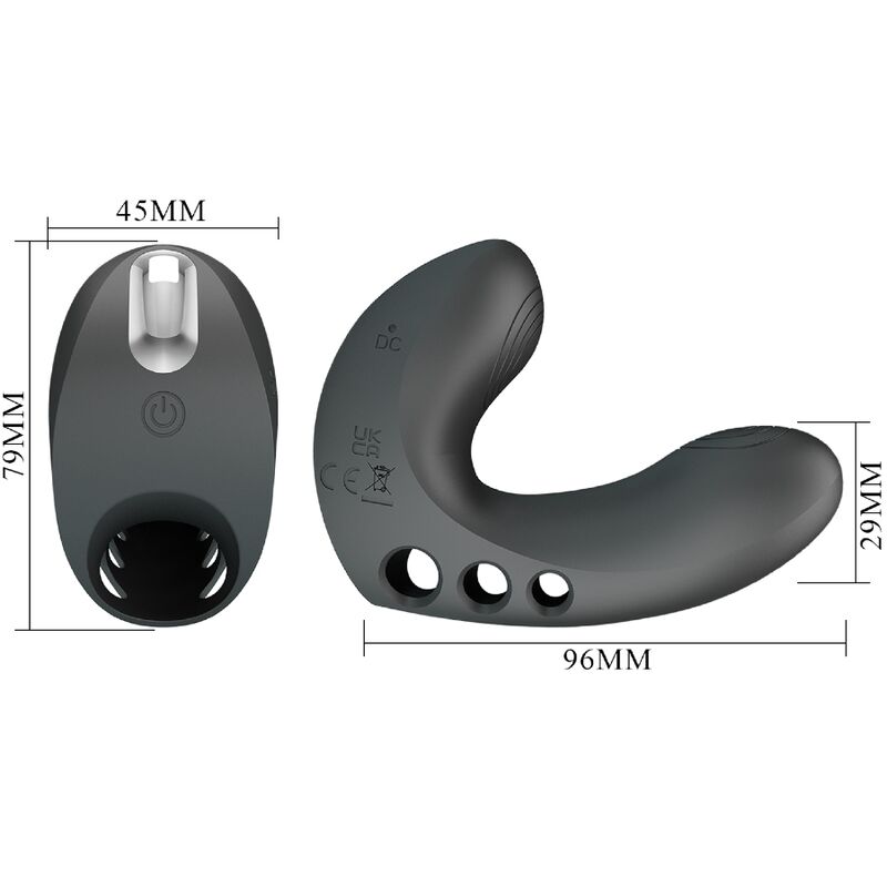 PRETTY LOVE - VIBRATEUR DOIGT CAMELIA 7 VIBRATIONS NOIR - Sensualia