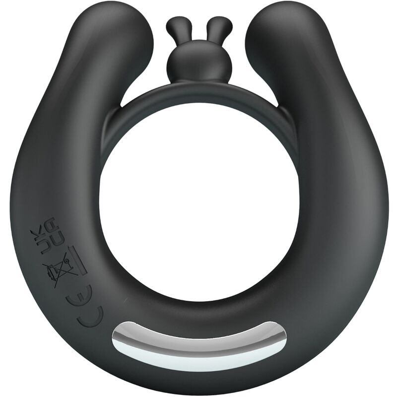 PRETTY LOVE - ANNEAU VIBRANT DAHLIA + STIMULATEUR DE CLITORIS 12 VIBRATIONS NOIR - Sensualia