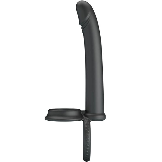 PRETTY LOVE - DILLION DOUBLE PÉNÉTRATION DOUBLE ANNEAU PÉNAL NOIR - Sensualia
