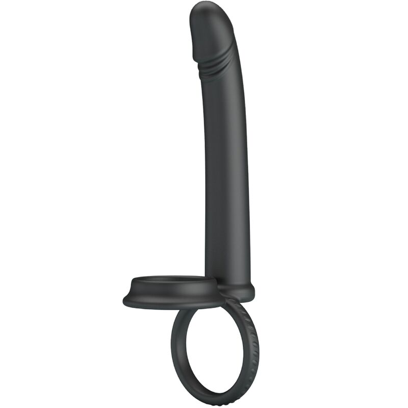 PRETTY LOVE - DILLION DOUBLE PÉNÉTRATION DOUBLE ANNEAU PÉNAL NOIR - Sensualia