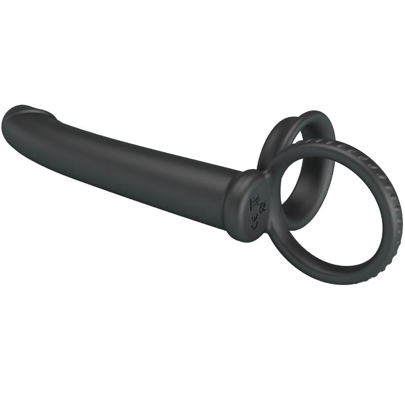PRETTY LOVE - DILLION DOUBLE PÉNÉTRATION DOUBLE ANNEAU PÉNAL NOIR - Sensualia