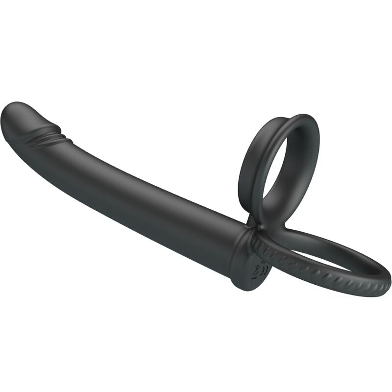 PRETTY LOVE - DILLION DOUBLE PÉNÉTRATION DOUBLE ANNEAU PÉNAL NOIR - Sensualia