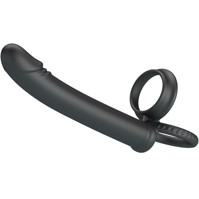 PRETTY LOVE - DILLION DOUBLE PÉNÉTRATION DOUBLE ANNEAU PÉNAL NOIR - Sensualia