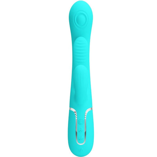 PRETTY LOVE - SHANIA TRIPLE RABBIT VIBRATEUR MULTIFONCTION 3 EN 1 BLEU - Sensualia