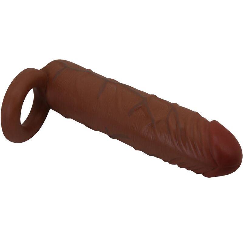 PRETTY LOVE - MANCHON DE PÉNIS KAILE AVEC EXTENSION DE 2,5 CM MULATTO - Sensualia