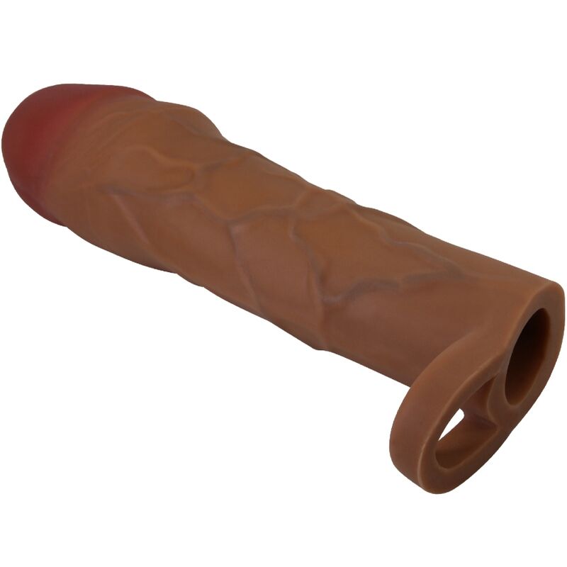 PRETTY LOVE - MANCHON DE PÉNIS HANI AVEC EXTENSION DE 5 CM MULÂTRE - Sensualia