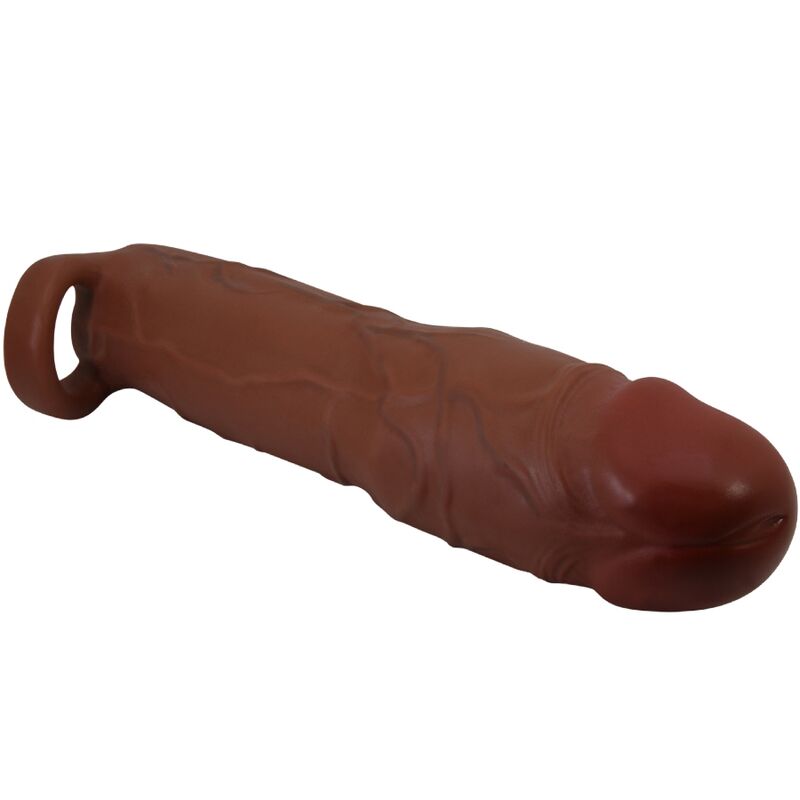 PRETTY LOVE - MANCHON DE PÉNIS GERD AVEC EXTENSION DE 7,6 CM MULÂTRE - Sensualia