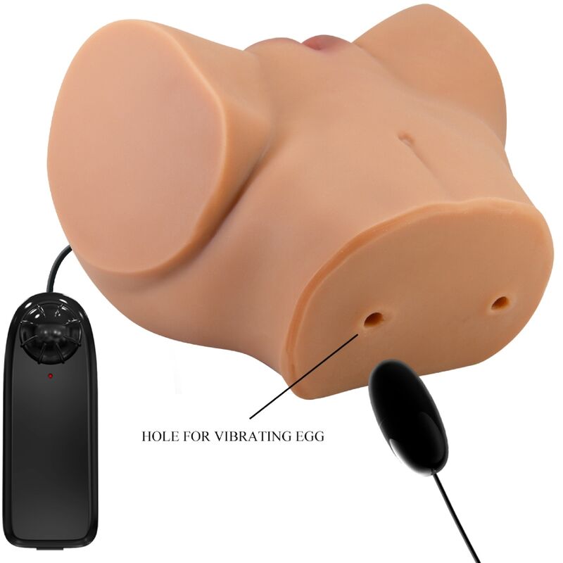 CRAZY BULL - VIBRATEUR EMILIA ASS AVEC VAGIN RÉALISTE ET TÉLÉCOMMANDE DE CHAIR D'ANUS - Sensualia