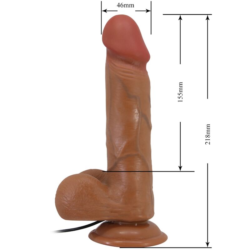 BAILE - VIBRATEUR RÉALISTE BAHAMUT 21,8 CM FLESH TÉLÉCOMMANDE - Sensualia