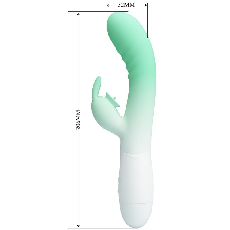 PRETTY LOVE - VIBRATEUR LAPIN CERBERUS 30 VIBRATIONS VERT - Sensualia