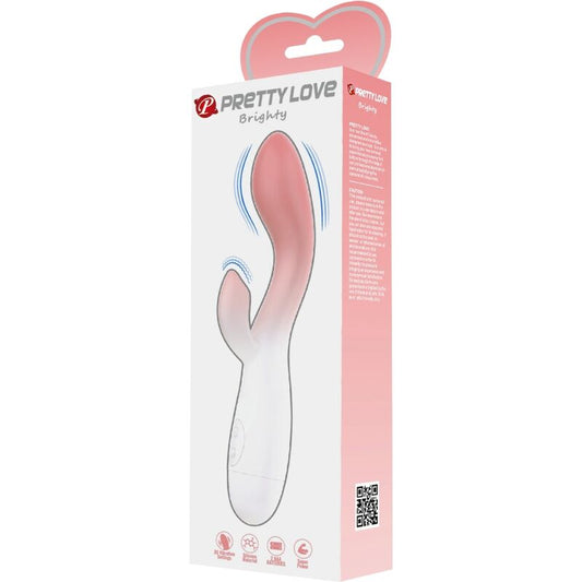 PRETTY LOVE - VIBRATEUR POINT G LUMINEUX + STIMULATEUR DE CLITORIS 30 VIBRATIONS ROSE - Sensualia