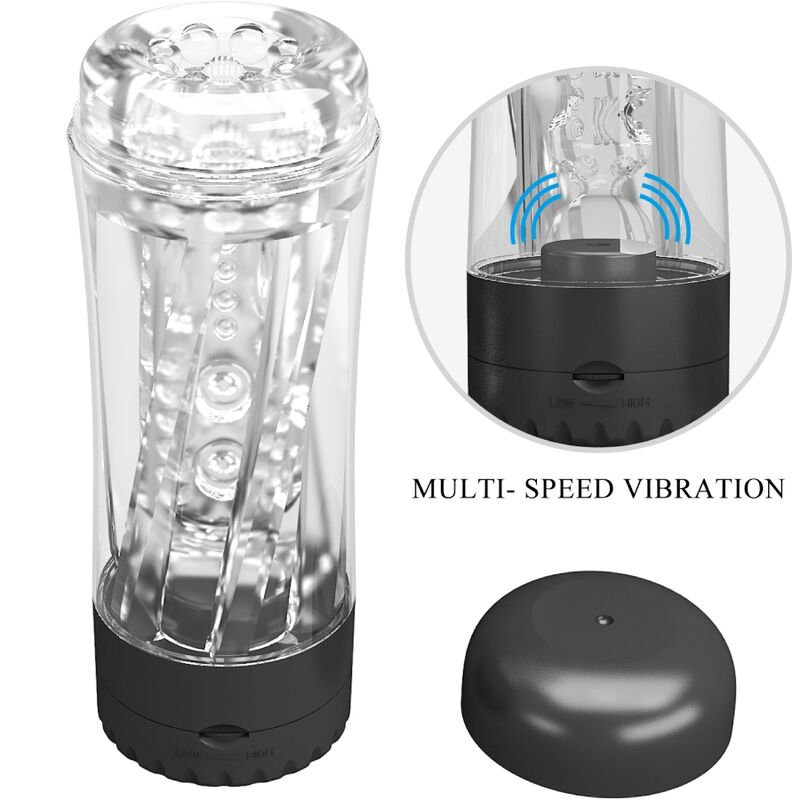 PRETTY LOVE - MASTURBATEUR HOMME TAMARA VIBRATEUR MULTI-VITESSES NOIR - Sensualia