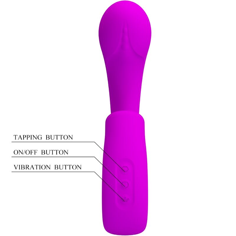 PRETTY LOVE - SIBEL VIBRATEUR POINT G + STIMULATEUR CLITORIS SIBEL 10 VIBRATIONS VIOLET - Sensualia