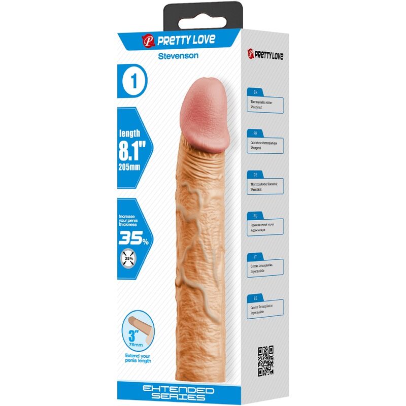 PRETTY LOVE - STEVENSON MANCHON DE PÉNIS AVEC EXTENSION DE 7,6 CM DE CHAIR - Sensualia