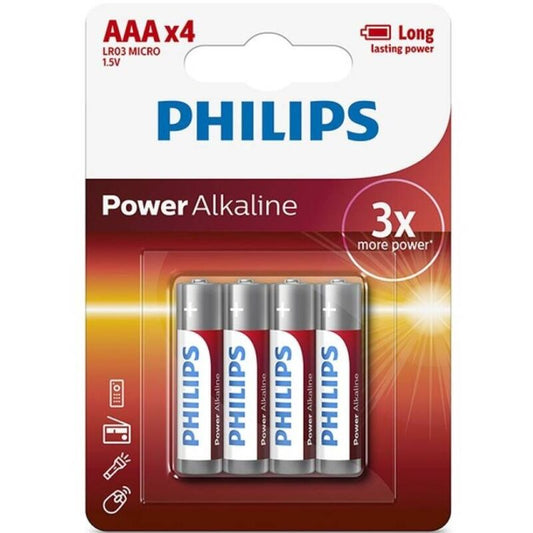 PHILIPS - PILE ALCALINE AAA LR03 BLISTER*4 - Sensualia